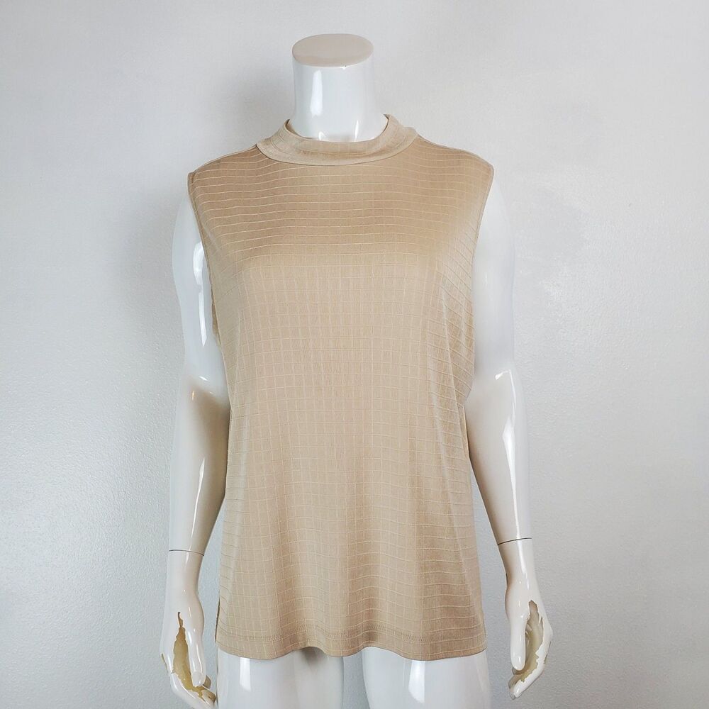 Vintage 90's Linden Hill Beige Mockneck Tank Top